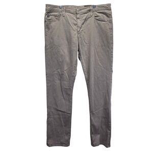 AG Adriano Goldschmied Everett Slim Straight Pants Tan Khaki Mens 38X32 Preppy‎